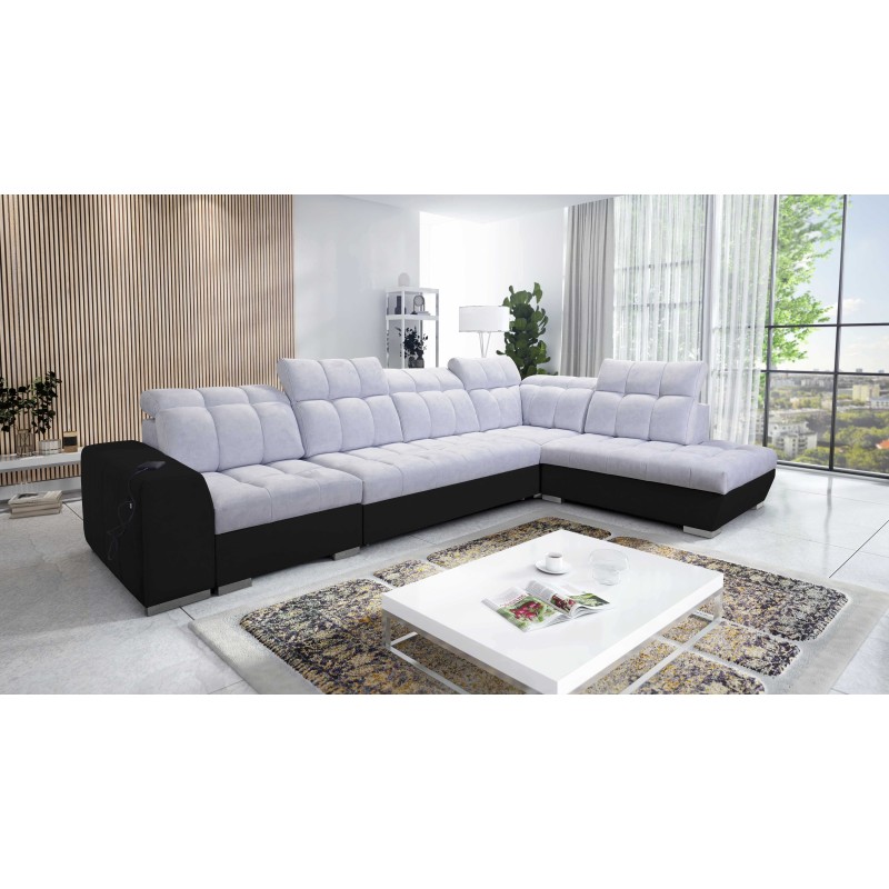 Prisma XI corner sofa with sleeping function and USB port - elegance and comfort Prisma XI corner sofa with sleeping function and USB port - elegance and comfort
