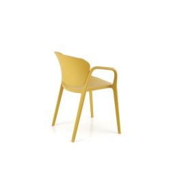 K491 krzesło plastik musztardowy (1p 4szt)