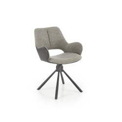 K494 krzesło popielaty / czarny (1p 2szt)