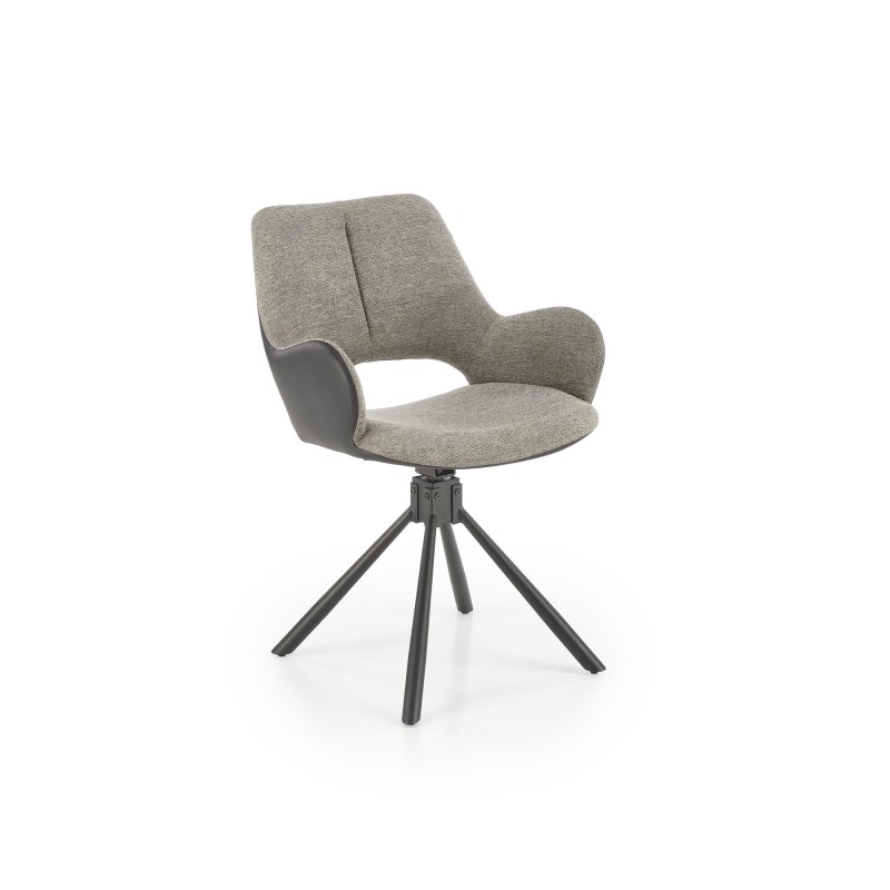 K494 krzesło popielaty / czarny (1p 2szt)