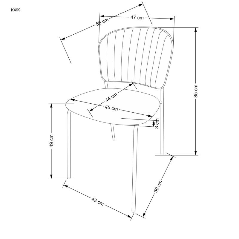 K499 krzesło różowy (1p 4szt)