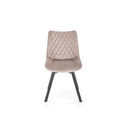 K520 krzesło nogi - czarne, siedzisko - beżowy