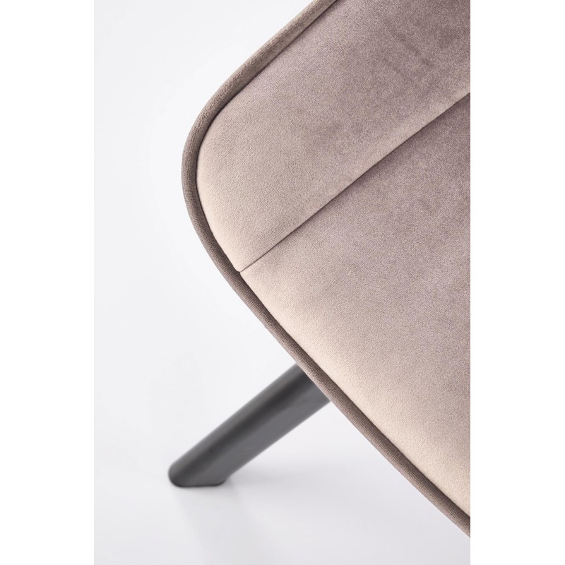 K520 krzesło nogi - czarne, siedzisko - beżowy