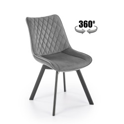 K520 krzesło nogi - czarne, siedzisko - ciemny popiel (1p 2szt)