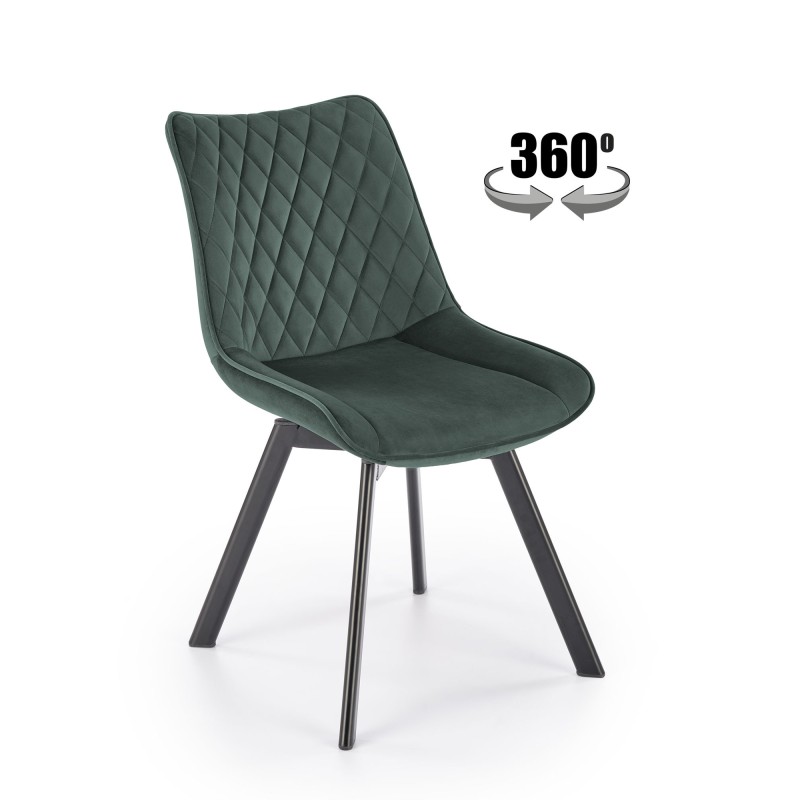 K520 krzesło nogi - czarne, siedzisko - ciemny zielony (1p 2szt)