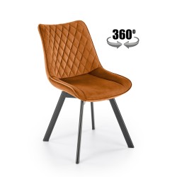 K520 krzesło nogi - czarne, siedzisko - cynamonowy (1p 2szt)