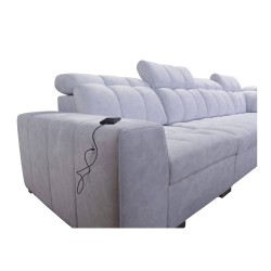 Prisma XI corner sofa with sleeping function and USB port - elegance and comfort Prisma XI corner sofa with sleeping function and USB port - elegance and comfort