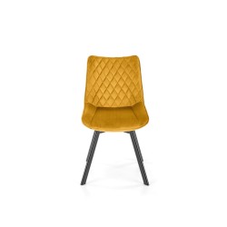 K520 krzesło nogi - czarne, siedzisko - musztardowy (1p 2szt)