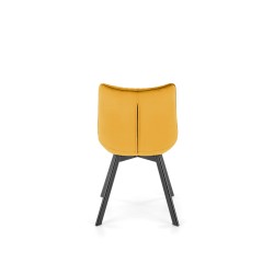 K520 krzesło nogi - czarne, siedzisko - musztardowy (1p 2szt)