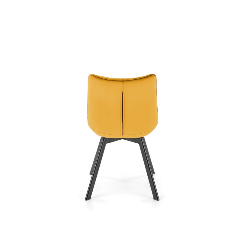 K520 krzesło nogi - czarne, siedzisko - musztardowy (1p 2szt)