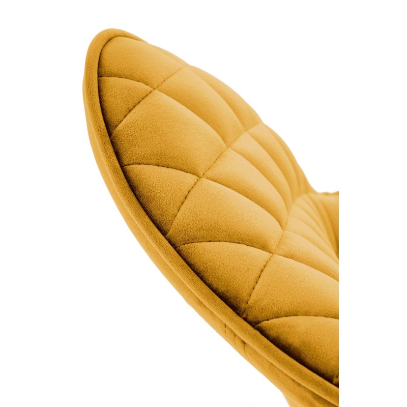 K520 krzesło nogi - czarne, siedzisko - musztardowy (1p 2szt)