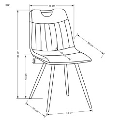 K521 krzesło musztardowy (1p 4szt)