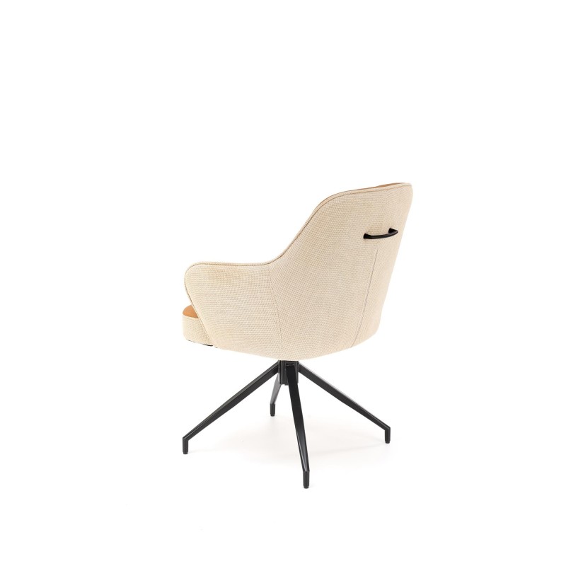 K527 krzesło brązowy / beżowy (1p 2szt)