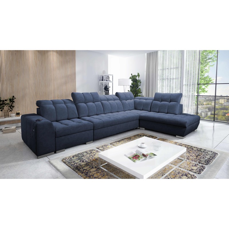 Prisma XI corner sofa with sleeping function and USB port - elegance and comfort Prisma XI corner sofa with sleeping function and USB port - elegance and comfort