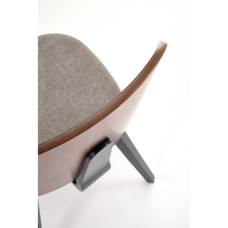 K563 krzesło orzechowy / popielaty / czarny (1p 2szt)