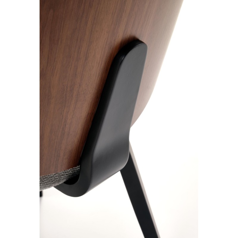 K563 krzesło orzechowy / popielaty / czarny (1p 2szt)