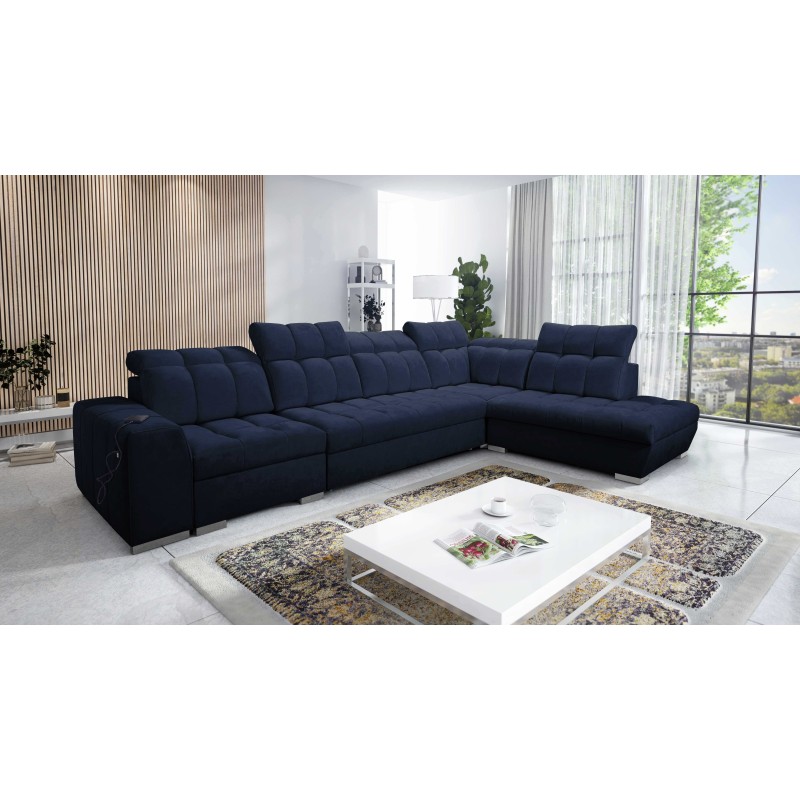 Prisma XI corner sofa with sleeping function and USB port - elegance and comfort Prisma XI corner sofa with sleeping function and USB port - elegance and comfort
