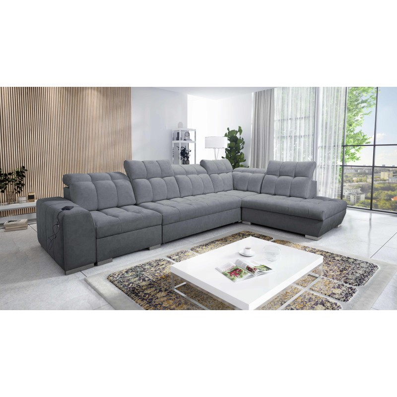 Prisma XI corner sofa with sleeping function and USB port - elegance and comfort Prisma XI corner sofa with sleeping function and USB port - elegance and comfort