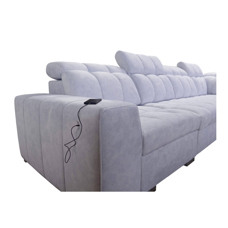 Prisma XI corner sofa with sleeping function and USB port - elegance and comfort Prisma XI corner sofa with sleeping function and USB port - elegance and comfort