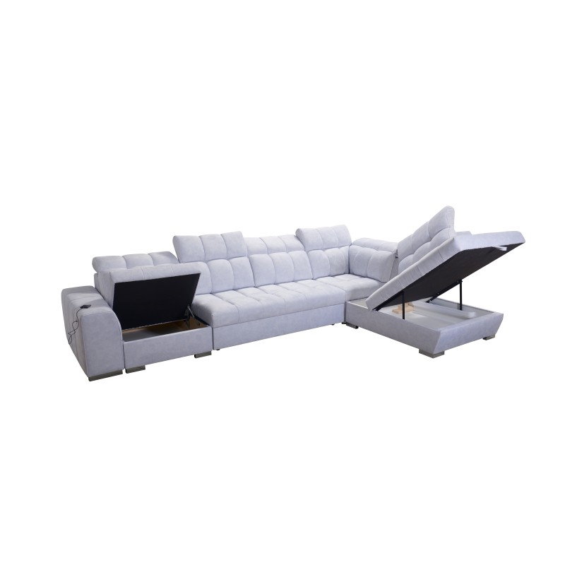 Prisma XI corner sofa with sleeping function and USB port - elegance and comfort Prisma XI corner sofa with sleeping function and USB port - elegance and comfort