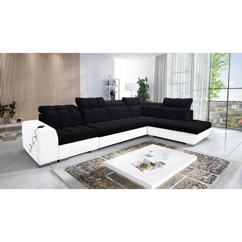 Prisma XI corner sofa with sleeping function and USB port - elegance and comfort Prisma XI corner sofa with sleeping function and USB port - elegance and comfort