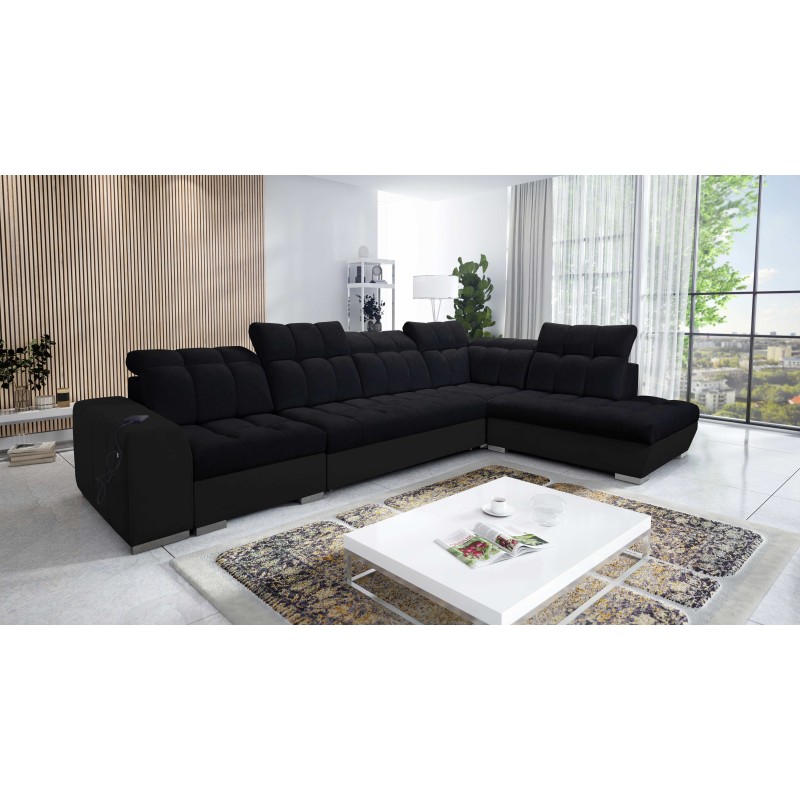 Prisma XI corner sofa with sleeping function and USB port - elegance and comfort Prisma XI corner sofa with sleeping function and USB port - elegance and comfort