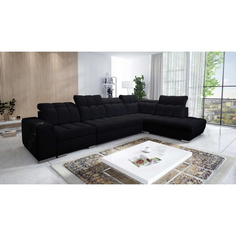 Prisma XI corner sofa with sleeping function and USB port - elegance and comfort Prisma XI corner sofa with sleeping function and USB port - elegance and comfort