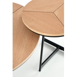 KARIDA ława dąb naturalny/czarny (1p 1szt)