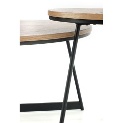 KARIDA ława dąb naturalny/czarny (1p 1szt)