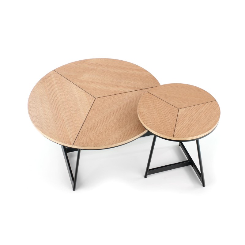 KARIDA ława dąb naturalny/czarny (1p 1szt)