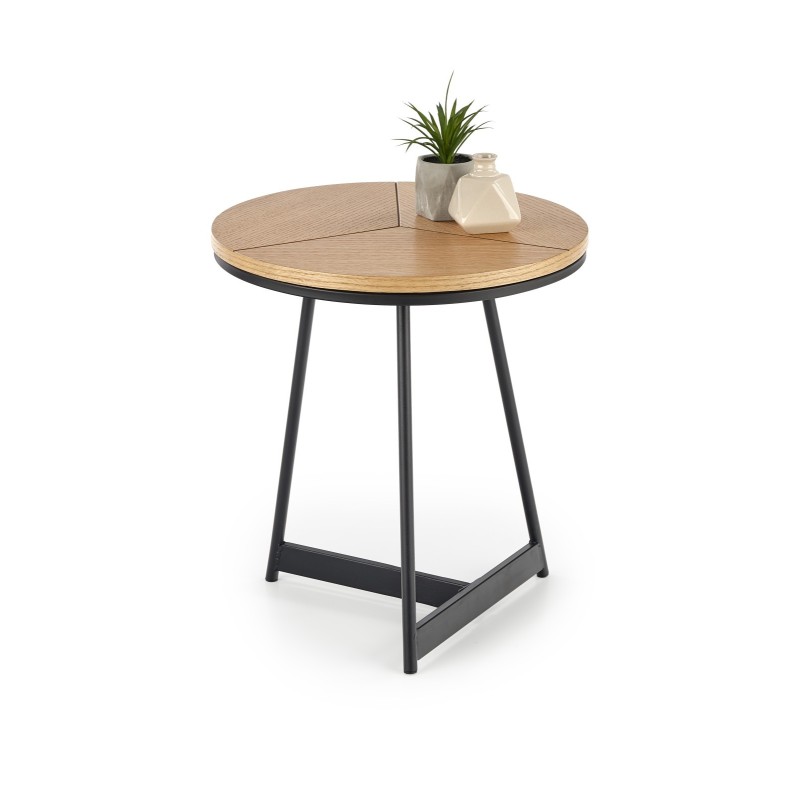 KARIDA-S ława dąb naturalny/czarny (1p 1szt)