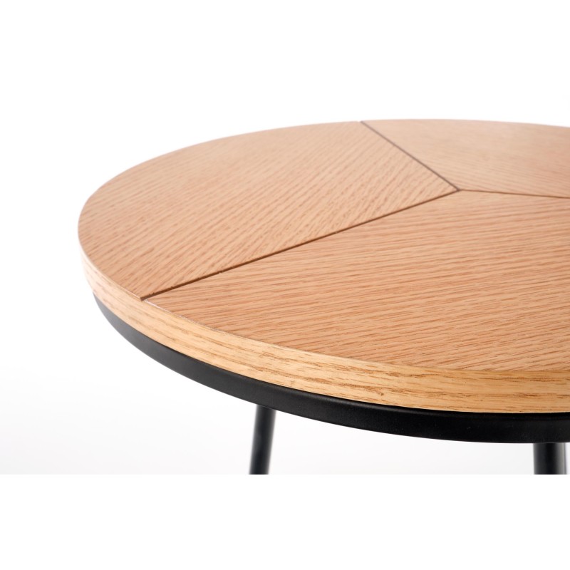 KARIDA-S ława dąb naturalny/czarny (1p 1szt)