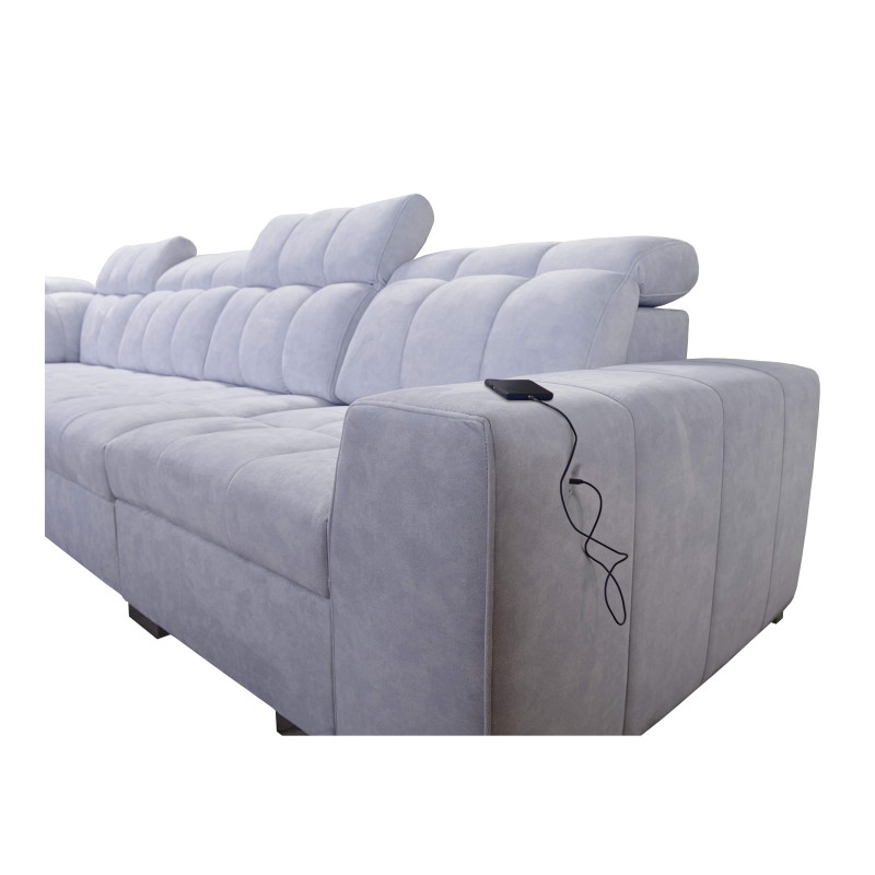 Prisma XI corner sofa with sleeping function and USB port - elegance and comfort Prisma XI corner sofa with sleeping function and USB port - elegance and comfort