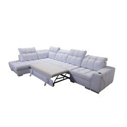 Prisma XI corner sofa with sleeping function and USB port - elegance and comfort Prisma XI corner sofa with sleeping function and USB port - elegance and comfort