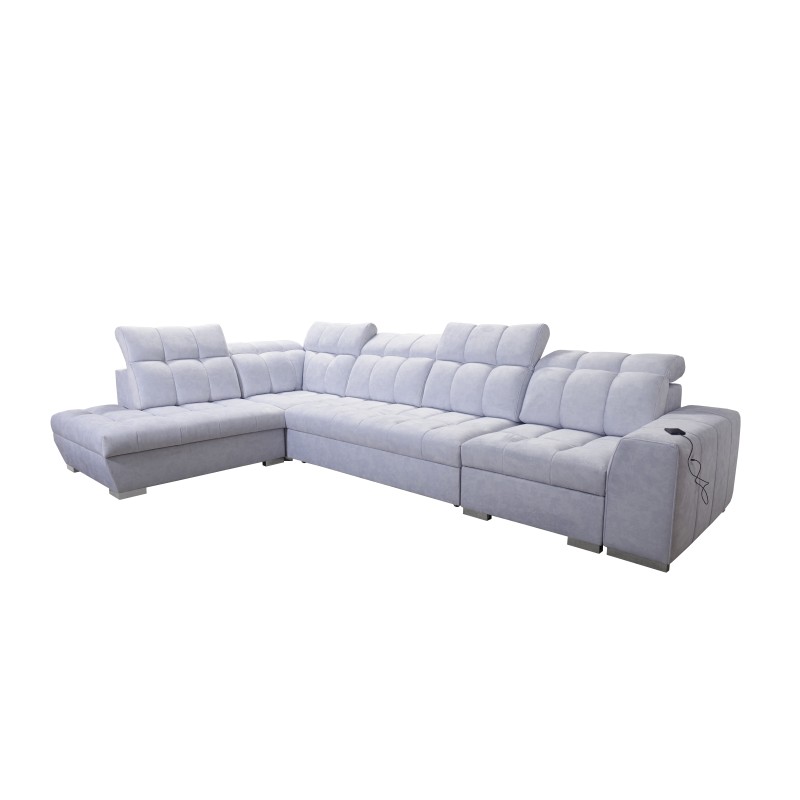 Prisma XI corner sofa with sleeping function and USB port - elegance and comfort Prisma XI corner sofa with sleeping function and USB port - elegance and comfort