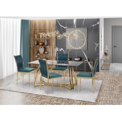 KONAMI stół, blat - czarny marmur, nogi - złoty (2p 1szt)