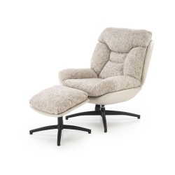 KRONOS fotel z podnóżkiem, beżowy / wielobarwny (1p 1szt)