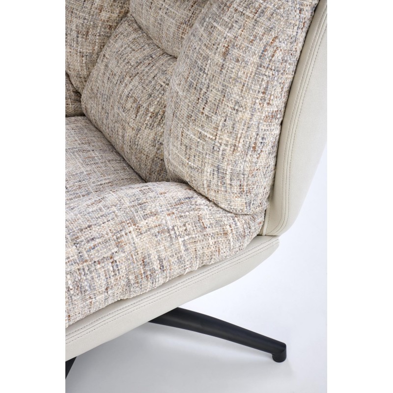 KRONOS fotel z podnóżkiem, beżowy / wielobarwny (1p 1szt)