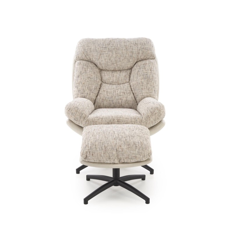 KRONOS fotel z podnóżkiem, beżowy / wielobarwny (1p 1szt)