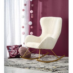 LIBERTO fotel wypoczynkowy kremowy / złoty (1p 1szt)