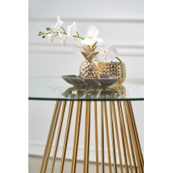LIVERPOOL stół, blat - transparentny, nogi - złoty (2p 1szt)