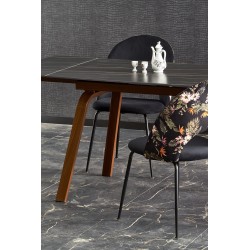 LOZANO stół rozkładany, czarny marmur / orzechowy (2p 1szt)