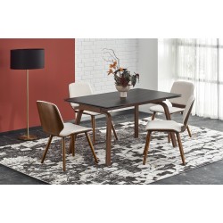 LOZANO stół rozkładany, czarny marmur / orzechowy (2p 1szt)