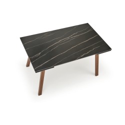 LOZANO stół rozkładany, czarny marmur / orzechowy (2p 1szt)