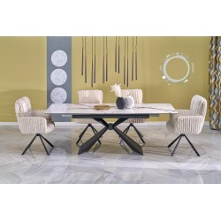 LUCIANO stół rozkładany, blat: biały marmur (2p 1szt)