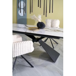 LUCIANO stół rozkładany, blat: biały marmur (2p 1szt)