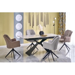 LUCIANO stół rozkładany, blat: biały marmur (2p 1szt)