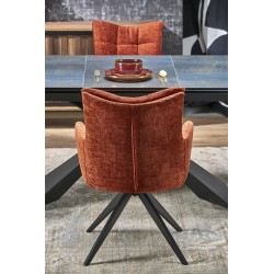 LUCIANO stół rozkładany, blat: niebieski marmur (2p 1szt)