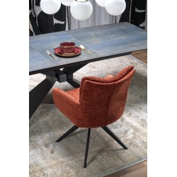 LUCIANO stół rozkładany, blat: niebieski marmur (2p 1szt)