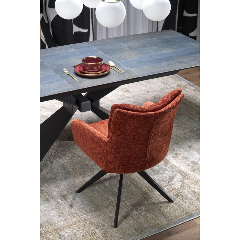 LUCIANO stół rozkładany, blat: niebieski marmur (2p 1szt)